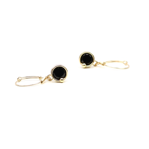 Leverback earrings by Ichiban - Busted Deluxe Black Spinel