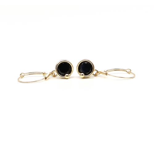 Leverback earrings by Ichiban - Busted Deluxe Black Spinel