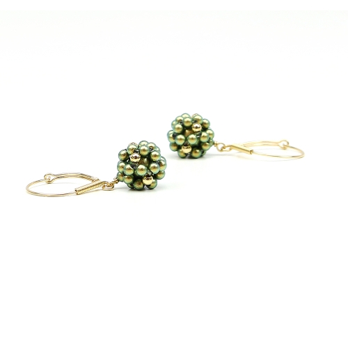 Leverback earrings by Ichiban - Green Berry